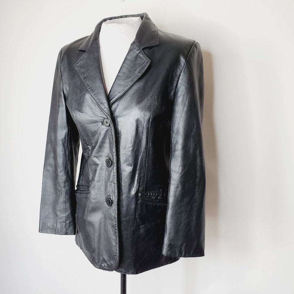 DANIER Genuine Leather Vintage 90's Black Jacket
